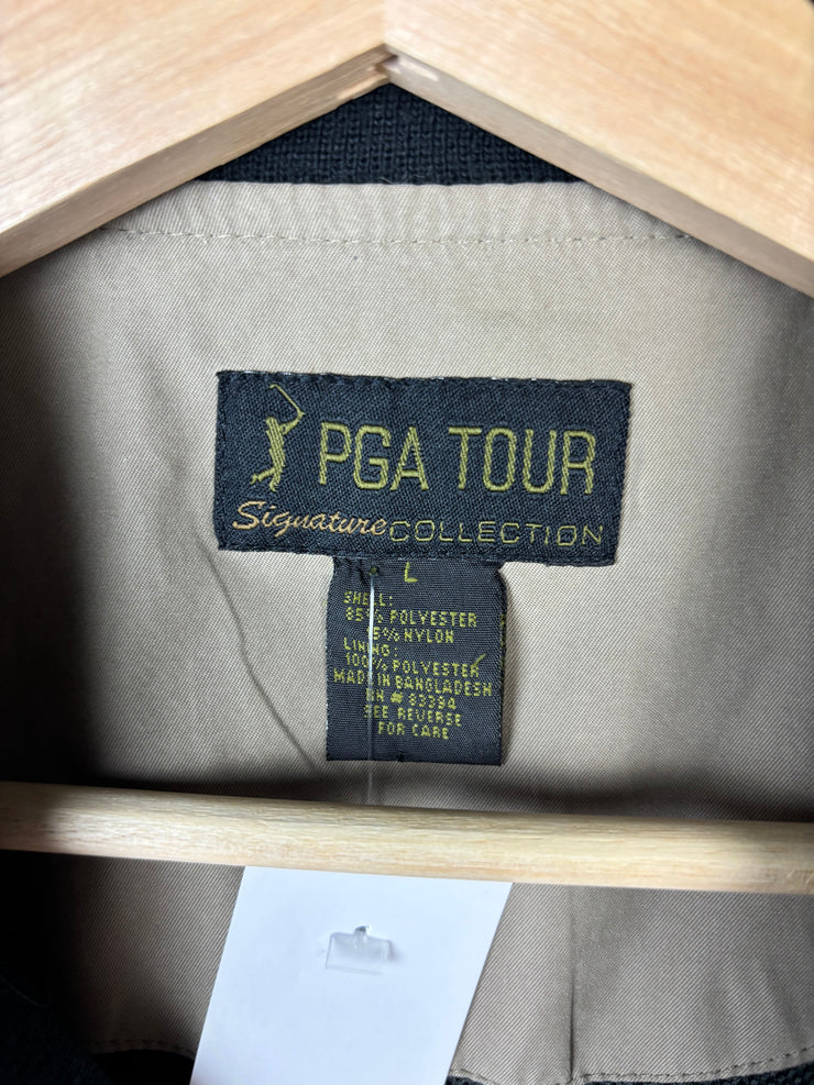 Vintage PGA Tour Golf Beige Pullover Windbreaker