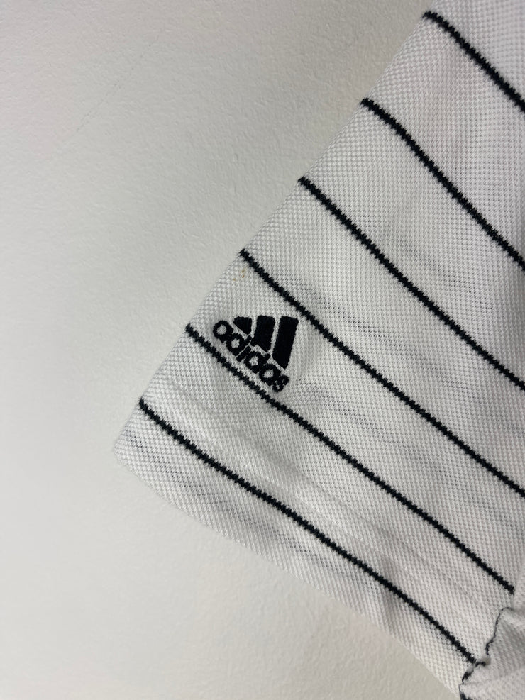 Vintage Adidas Golf White Striped Women’s Polo Shirt