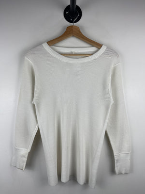 Vintage 80s White Thermal Long Sleeve