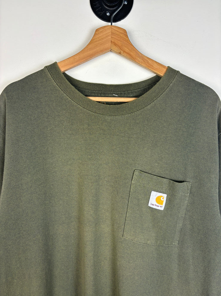 Vintage Y2K Carhartt Olive Pocket Tee