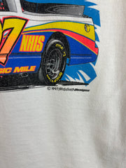 Vintage 1997 Nascar Pennzoil Triple Header White Tee