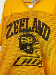 Vintage 90's Reebok Zeeland Cropped Mesh Yellow Football Jersey