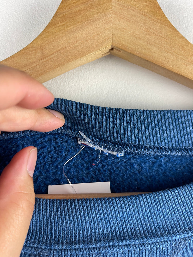 Vintage 90s Russell Athletic Blank Blue Crewneck