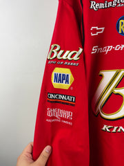 Vintage Nascar Chase Dale Earnhardt Jr Budweiser Red Racing Jacket