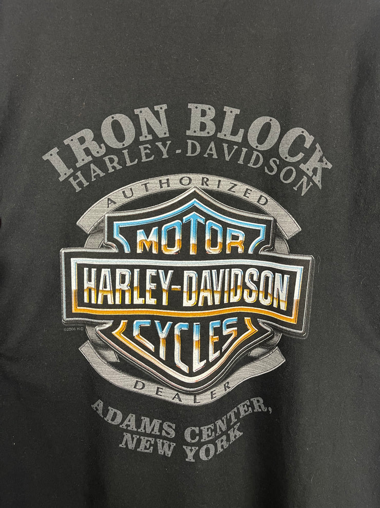 Vintage Harley Davidson Life Begins When You Get One Black Tee