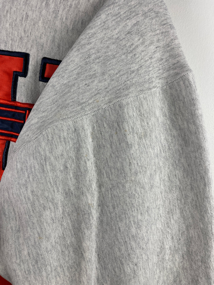 Vintage 90s Syracuse Orangemen Embroidered Orange & Grey Crewneck
