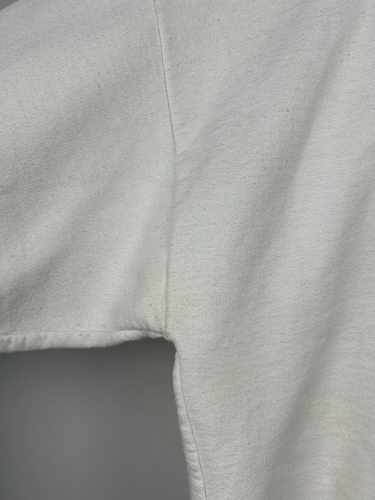 Vintage 90s Skiing Cartoon Art White Crewneck