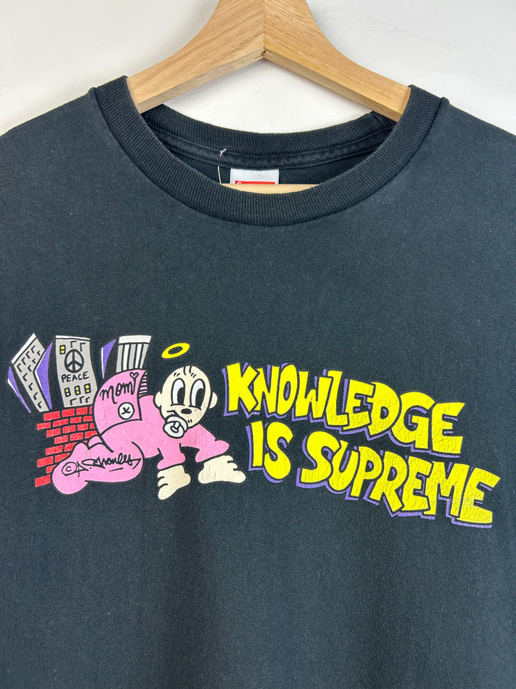 Supreme SS22 Knowledge Black Tee