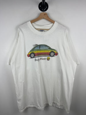 Vintage 90s Volkswagen Beatle Bug Mon Jamaica White Tee
