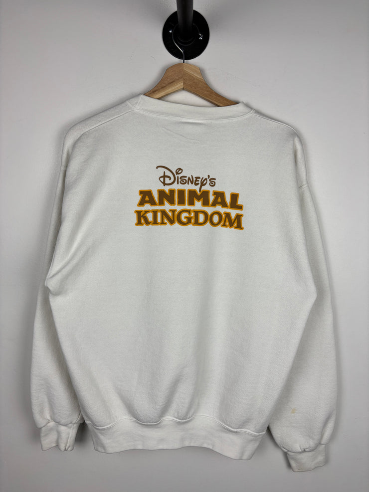 Vintage 90s Disney Animal Kingdom White Crewneck