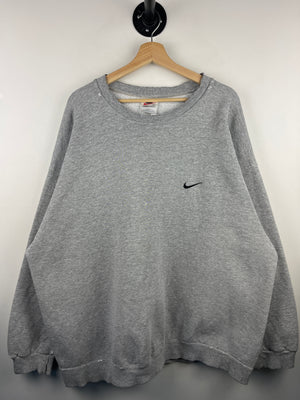 Vintage 90s Nike Mini Swoosh Grey Crewneck