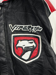 Vintage 90s Jeff Hamilton Dodge Viper Leather & Satin Reversible Jacket