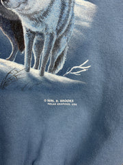 Vintage 90s Alaska Huskies Wilderness Blue Crewneck