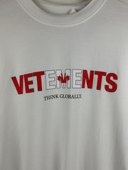 Vetements Canada Think Globally White Tee