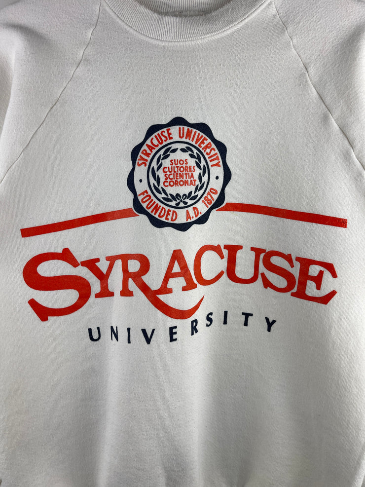 Vintage 80s Syracuse University White Crewneck