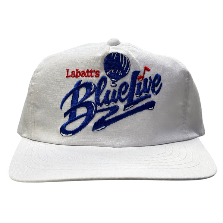 Vintage 90s Labatt Blue Beer Live Hot Air Baloon White Snapback Hat
