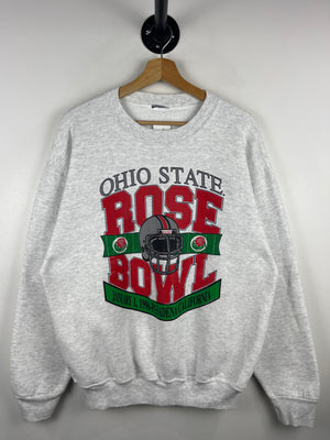 Vintage 90s Ohio State Football Rose Bowl Grey Crewneck