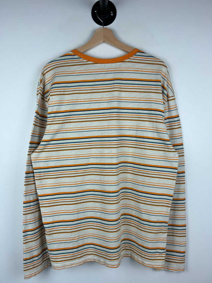 Guess X Asap Rocky Orange Striped Long Sleeve