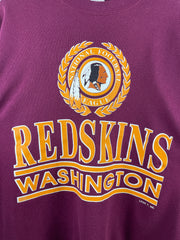 Vintage 90s NFL Logo 7 Washington Redskins Burgundy Crewneck