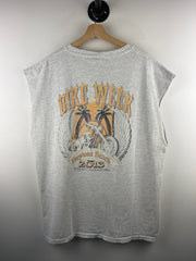 Vintage Bike Week Daytona Beach Grey Cut Off Tank Top