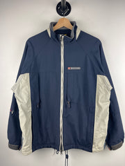 Vintage 90s Abercrombie & Fitch 92 Navy & Grey Fleece Lined Jacket