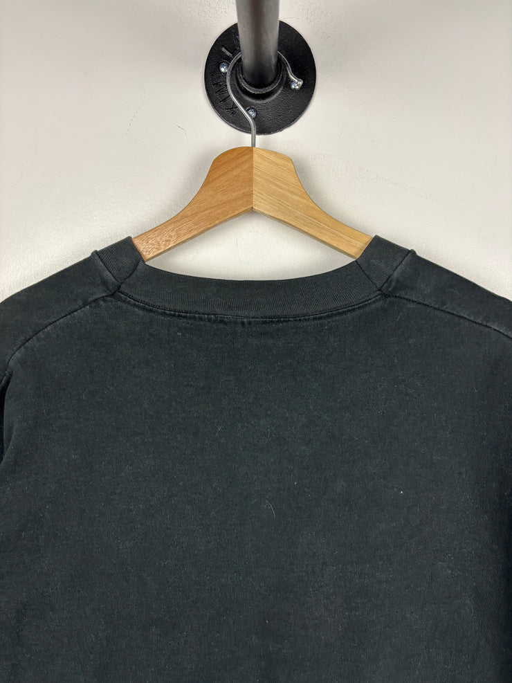 Vintage 90s Horse Lightning Nature Black Tee