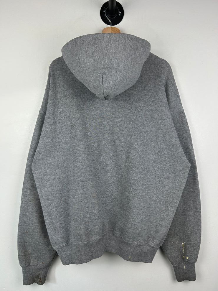 Vintage 90s Russell Atheltic Blank Grey Zip Up Hoodie