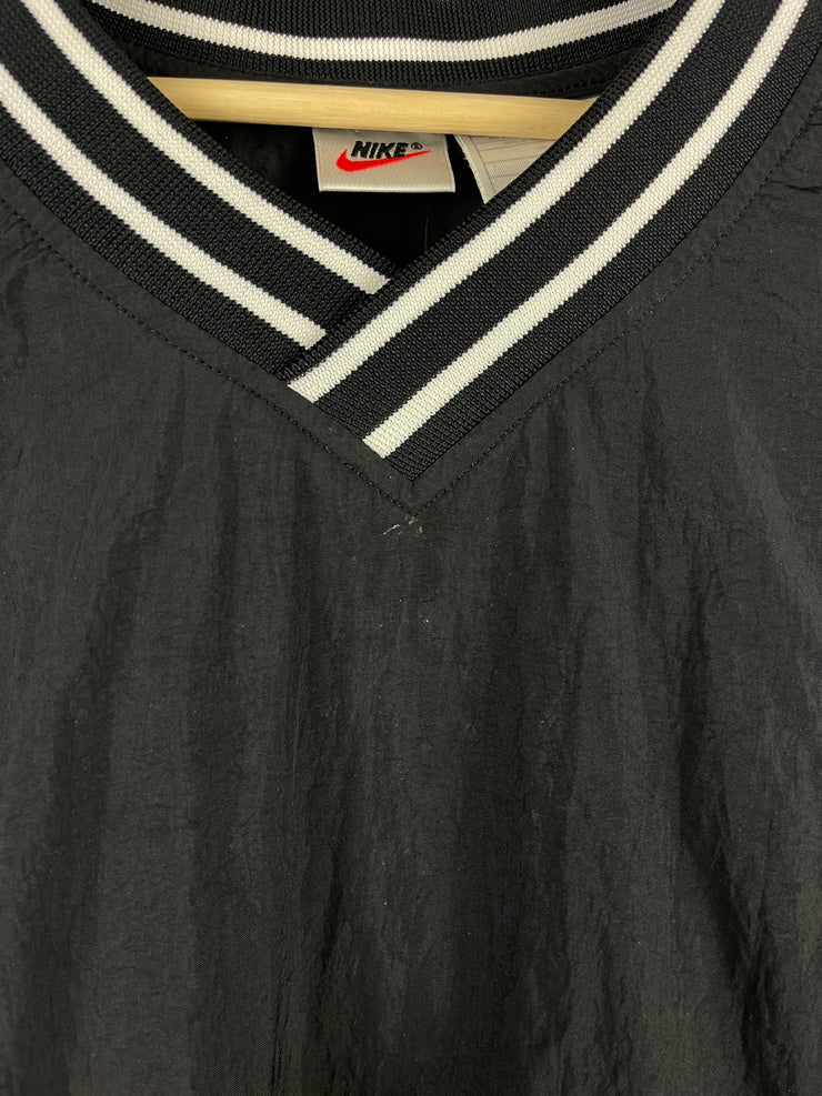 Vintage 90s Nike Mini Swoosh Black Pullover Windbreaker