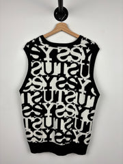 Stussy Stacked Black Knit Sweater Vest