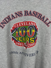Vintage MLB Cleveland Indians 100 Years Grey Crewneck