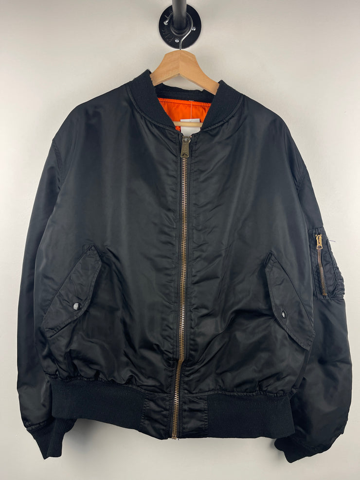 Vintage Alpha Industries Flight Bomber Black Jacket