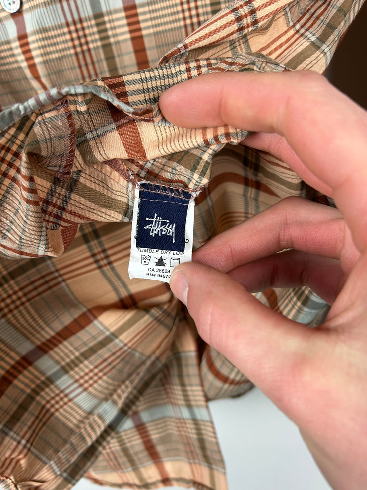 Vintage 90s Stussy Flannel Button Up Shirt