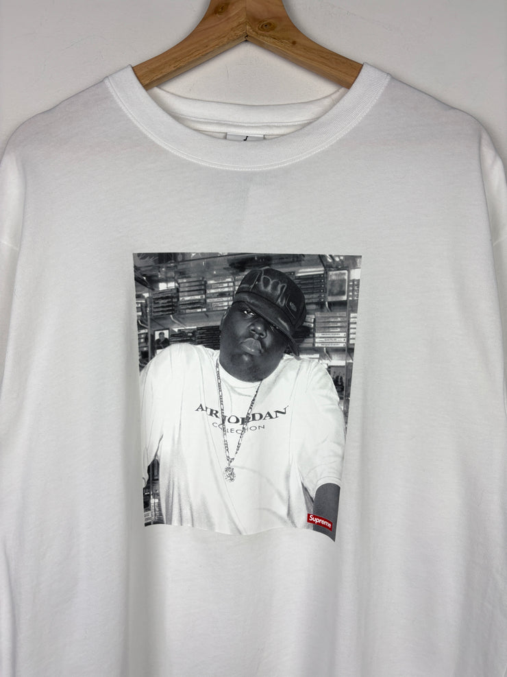 Supreme x Jordan Biggie Photo White Tee