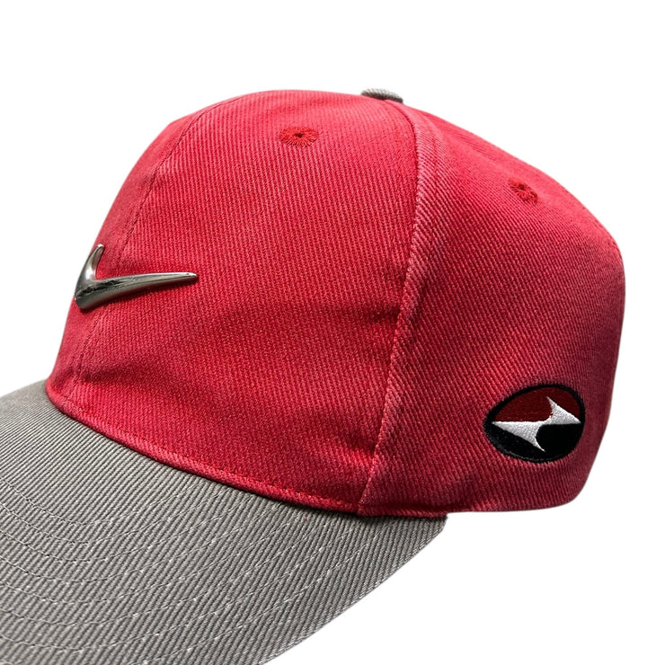 Vintage 90s Nike Golf Tiger Woods Red & Grey Strapback Hat
