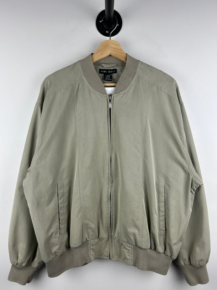 Vintage 90s Nike Golf Beige Bomber Jacket