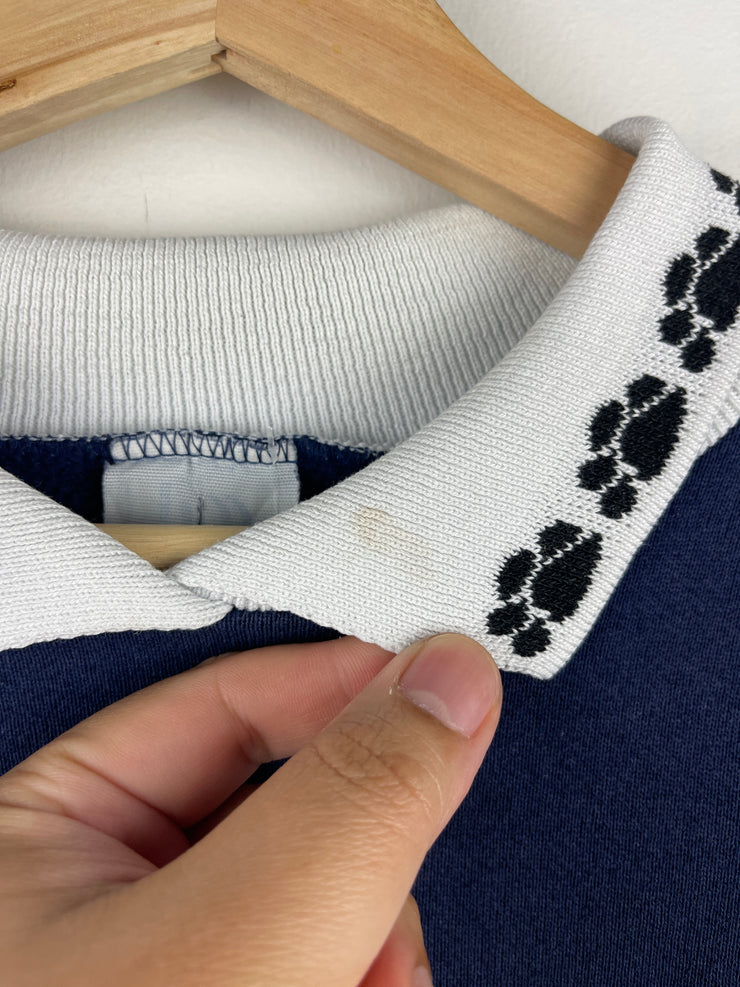 Vintage 90s Penn State Nittany Lions Bear Print Collared Navy Crewneck