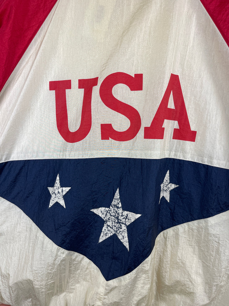 Vintage 90s USA Olympics White Windbreaker