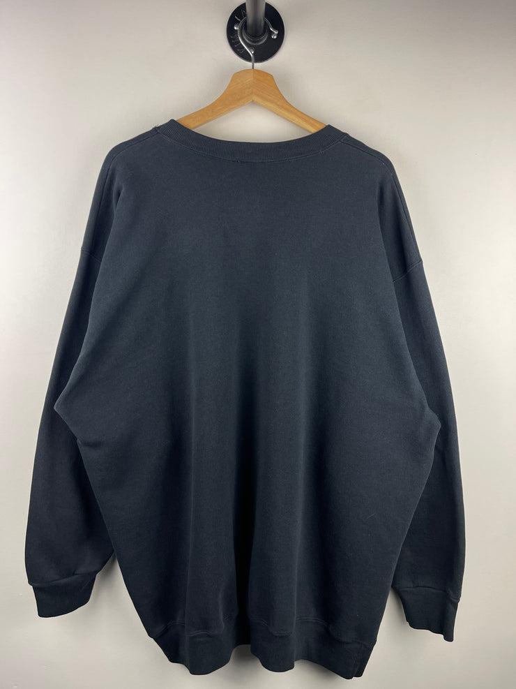 Vintage 90s NFL Chicago Bears Embroidered Black Crewneck