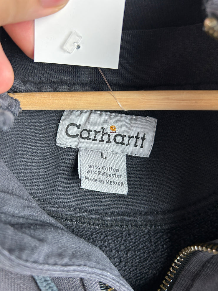 Vintage Carhartt Quarter Zip Black Hoodie