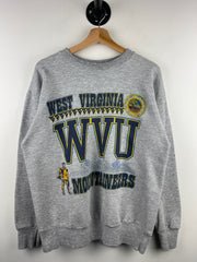 Vintage 90s West Virginia Mountaineers Grey Crewneck