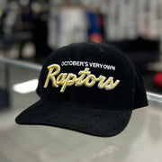 OVO x Toronto Raptors Mitchell & Ness Black Corduroy Hat