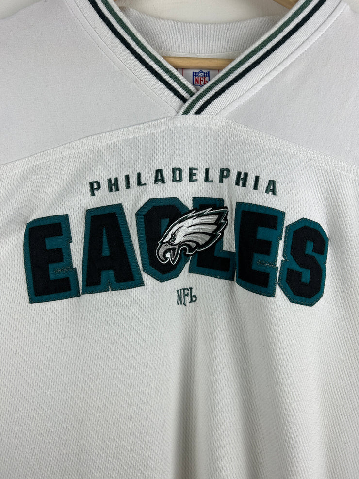 Vintage NFL Philadelphia Eagles Embroidered White Long Sleeve