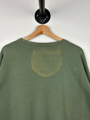 Vintage 90s Nike Mini Swoosh Olive Green Crewneck