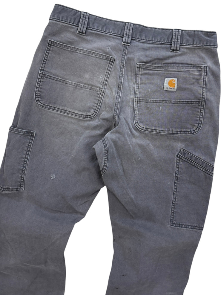 Vintage Carhartt Relaxed Fit Double Knee Grey Work Pants