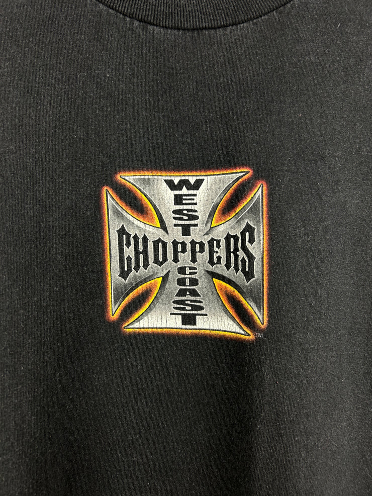 Vintage West Coast Choppers Long Beach Orange & Black Tee