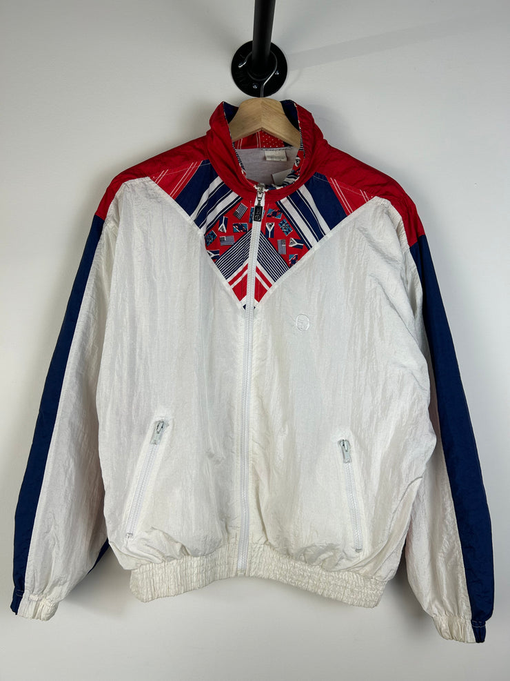 Vintage Sergio Tacchini White & Blue Windbreaker