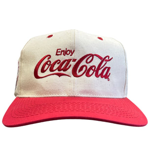 Vintage 90s Coca Cola Enjoy Cream Snapback Hat