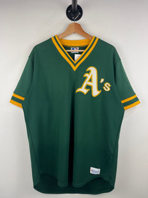 Vintage 90s MLB Majestic Oakland Athletics Green Baseball Jersey