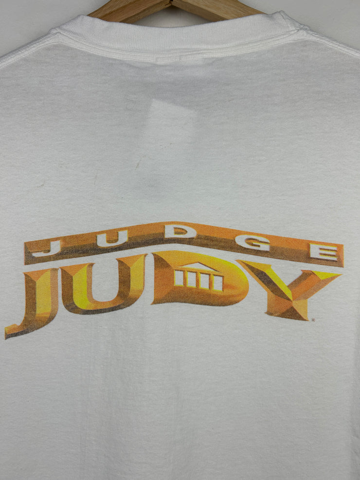 Vintage 90s Judge Judy TV Show Promo White Tee