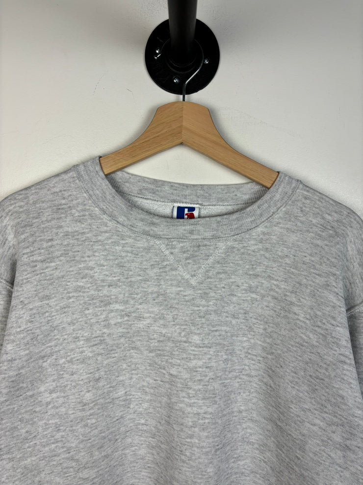 Vintage 90s Russell Essential Blank Grey Crewneck